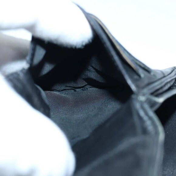 CHANEL COCO Mark Wallet Grained Calf Skin Black Gold CC Auth bs16752 - Picture 13 of 16